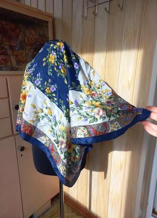 Хустка шовк квіти