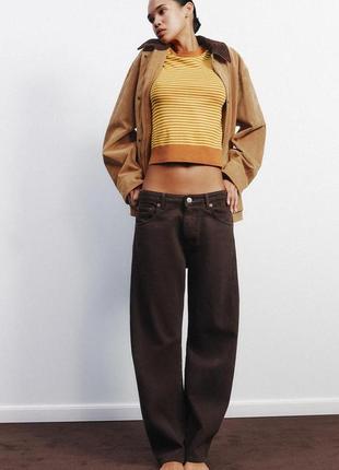 Джинси slouchy із середньою посадкою та хлястиком