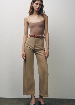 Джинсы zw collection wide leg с высокой посадкой