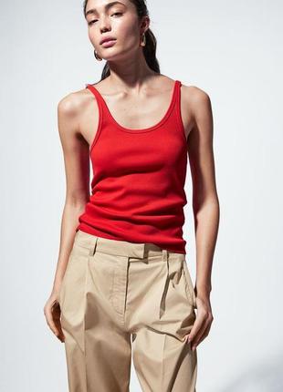 Майка h&m в рубчик