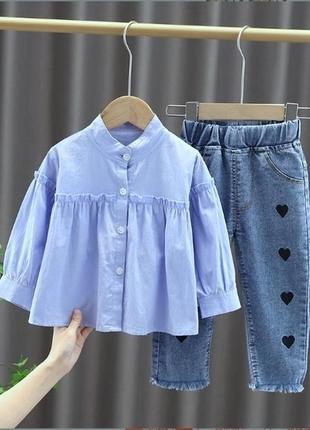 Дитячий костюм для дівчинки з джиинсами