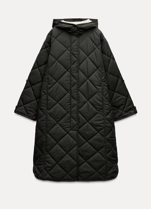 Водовідштовхуюча стьобана куртка zw collection zara оригинал