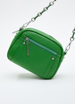 Яскрава шкіряна крос боді сумка lonza