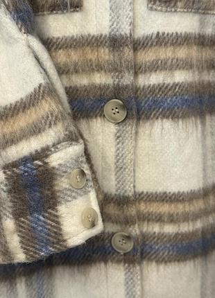Оверсайз теплая рубашка h&m с шерстью3 фото