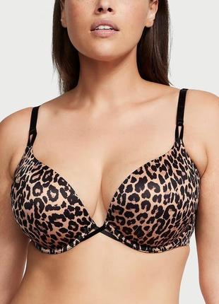 Оригінал original victoria's secret великий подвійний пуш-ап леопард бра бюстгальтер 30б 30с 34аa 34b bombshell victoria secret 2 cup push up