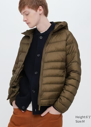 Мужская пуховая куртка ultra light down 3d cut parka от uniqlo, размер м