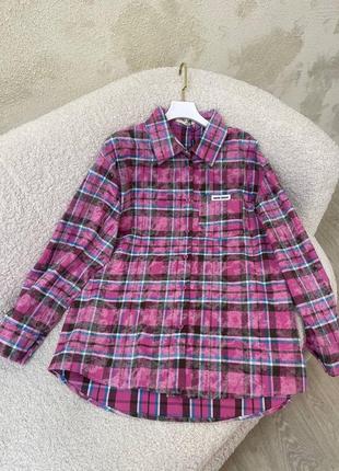 Жіноча брендова сорочка в клітинку