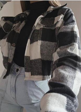 Коротка сорочка в клітинку , рубашка