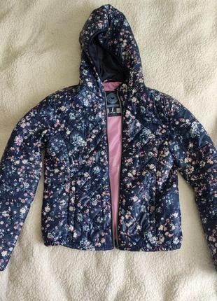 Куртка підліткова для підлітка з квітами квітковий принт bershka бершка на весну весняна демісезон