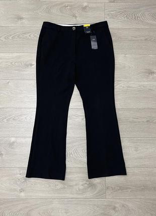 Новые стильные черные клеш брюки женские marks & spencer, размер 44(xxl), оригинал