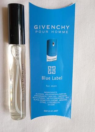 Чоловічий парфум в стилі pour homme blue label тестер 10 мл