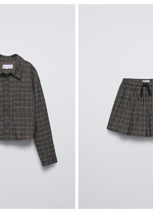 Костюм рубашка юбка zara размер 9/10