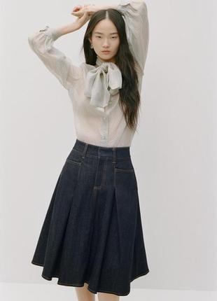 Блуза рубашка сорочка с шарфом тутовый шелк zara