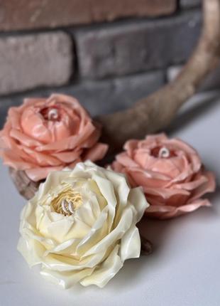 Свеча цветок роза