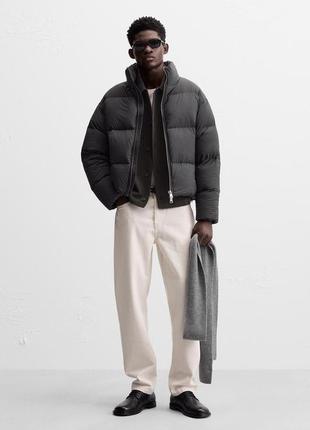 Пуховик чоловічий з 100% пера та пуху хл зара zara2 фото