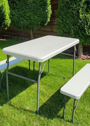 Набор садовых мебель (стол и 2 скамейки) sw-00001612