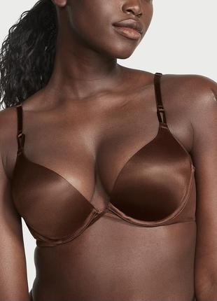 Оригінал original victoria's secret великий подвійний пуш-ап коричневий бра бюстгальтер 32б 70б 34а 75a bombshell victoria secret 2 cup push up