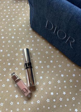 Подарочный набор dior косметичка, максимайзер блеск для губ dior тушь для ресниц dior