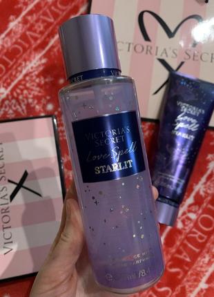 Парфюмированный спрей victoria's secret love spell starlit fragrance mist