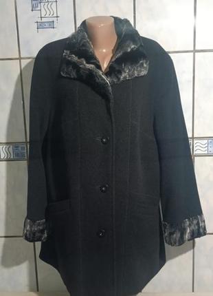 Винтажное пальто cashmere with virgin wool италия