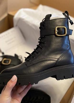 Черевики ботинки челсі натуральна шкіра zara 35