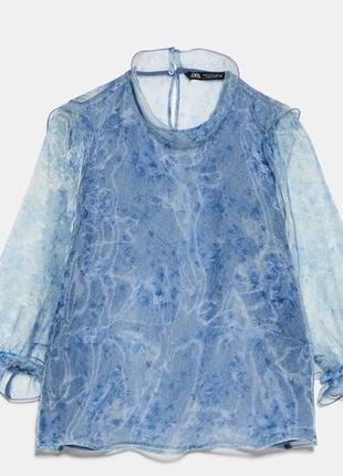 Блуза, блузка, топ, органза, об’ємна zara, зара