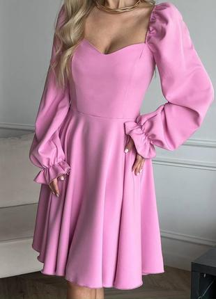 Жіноча сукня з довгим рукавом2 фото