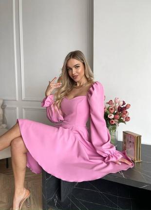 Жіноча сукня з довгим рукавом3 фото