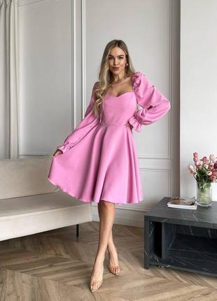 Жіноча сукня з довгим рукавом4 фото