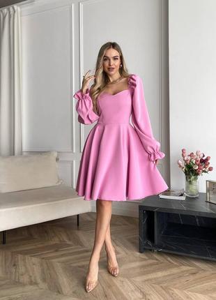 Жіноча сукня з довгим рукавом6 фото