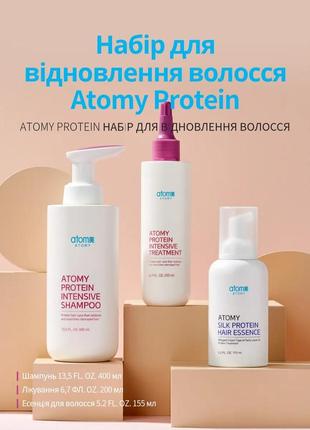 Набір для відновлення волосся атомі протеїн, 3 засоби