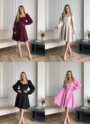 Жіноча сукня з довгим рукавом8 фото