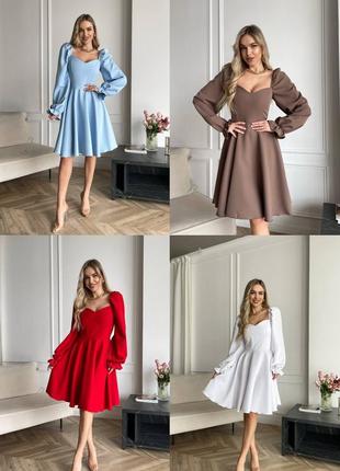 Жіноча сукня з довгим рукавом7 фото