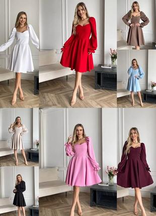 Жіноча сукня з довгим рукавом9 фото