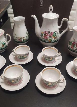 Сервиз для кофе на 6 персон полтавский фарфоровый завод 16 предметов