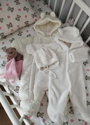 Зимова капсула . зимовий комбінезон, чоловічок та шапка.