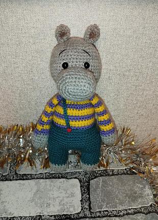 Мягкая игрушка бегемотик