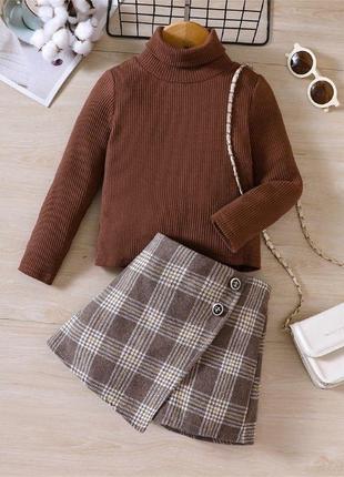 Костюм для девочки гольф + шорты