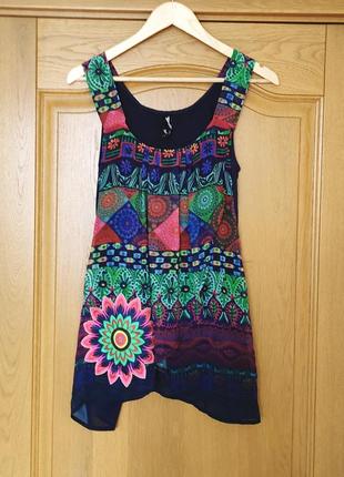 На запах🌸легкая блузка desigual на подкладке🌿 безрукавка на лето