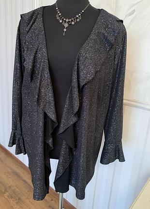 Нарядный мерцающий кардиган , большой размер 26 uk.