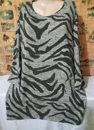 Туника трикотажная платье кофта батал от papaya