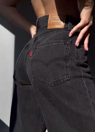 Джинсы левайс levi’s mom 80s черные7 фото