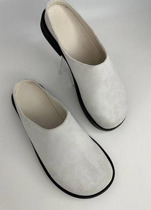 Замшевые мюли из натуральной замши тапки