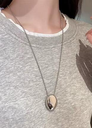 Нержавеющая сталь украшение тренд длинная цепочка с подвеской геометрия5 фото