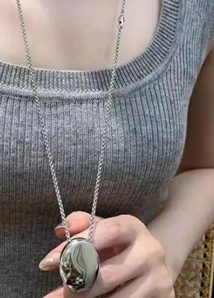 Нержавеющая сталь украшение тренд длинная цепочка с подвеской геометрия7 фото