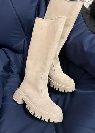 Чоботи замшеві натуральні 36 р