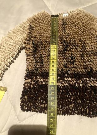 Плиссированный джемпер 25х15 см, шибори, цветочный узор