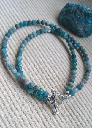 Двойной браслет из апатита