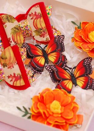 Подарочный набор украшений оранжевый