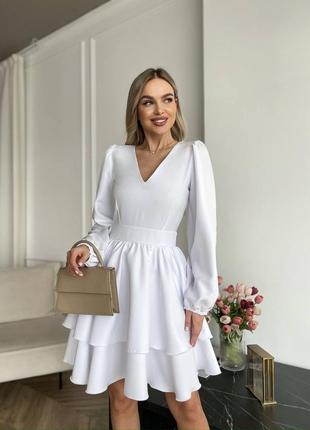Коротка біла сукня біла міні сукня білого кольору святкова біла сукня